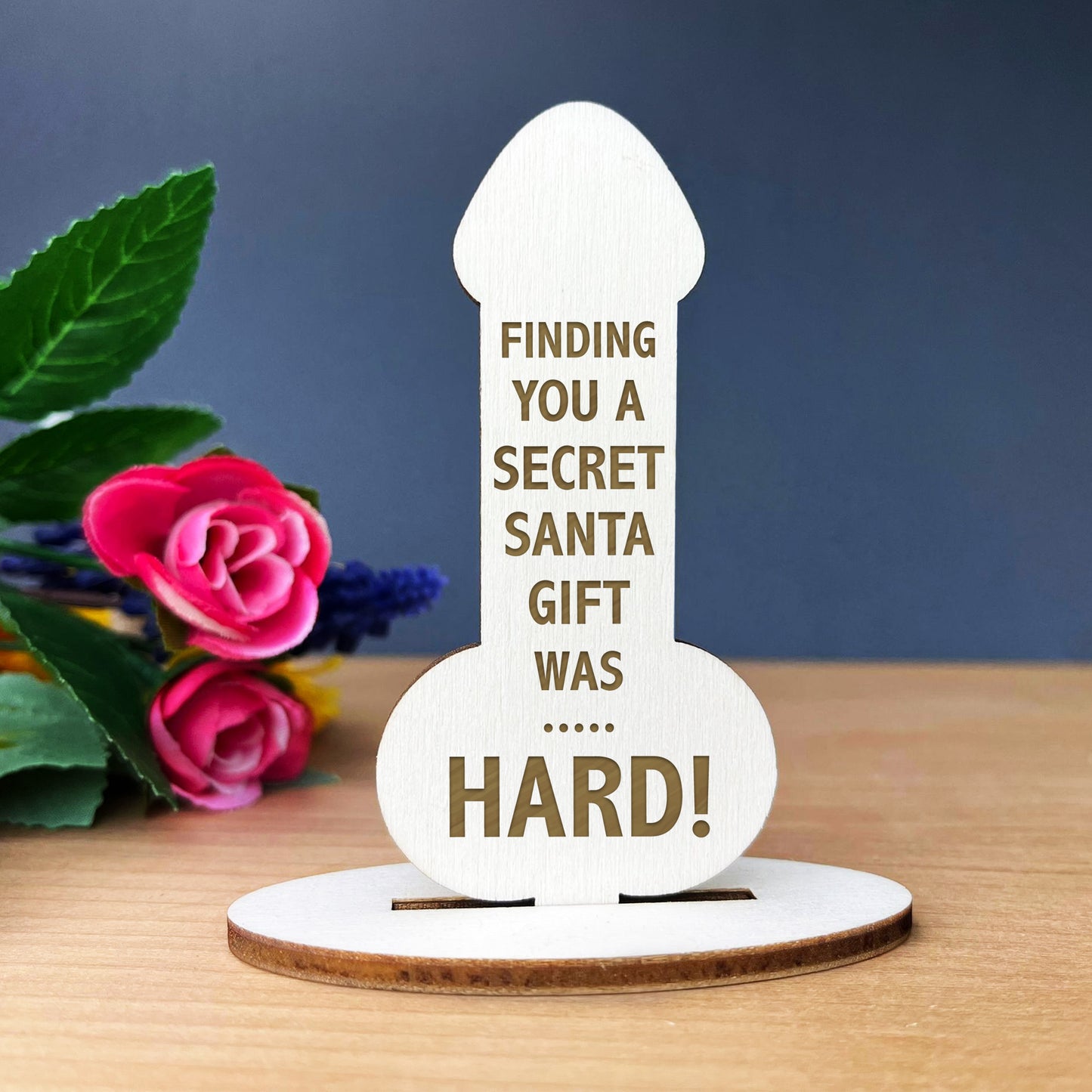 Rude Secret Santa Gifts For Men Women Wood Plaque Colleague