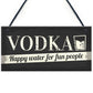 Vodka Novelty Sign Funny Alcohol Man Cave Bar Pub Hanging Plaque