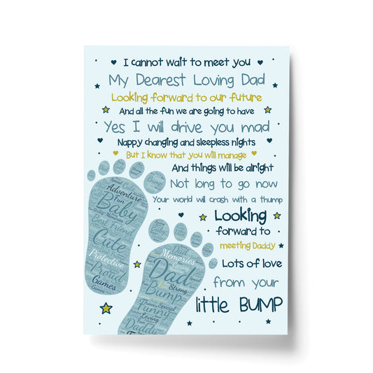 Daddy To Be Gifts From The Bump Baby Poem Fathers Day Gifts