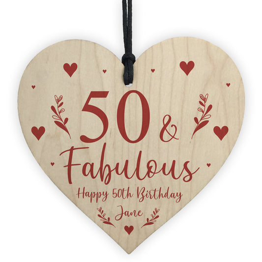 50th Birthday Gift For Mum Sister Auntie Personalised 50