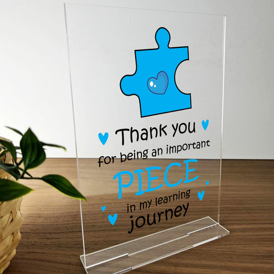 Thank You Gift For Teacher Teaching Assistant Plaque Leaving