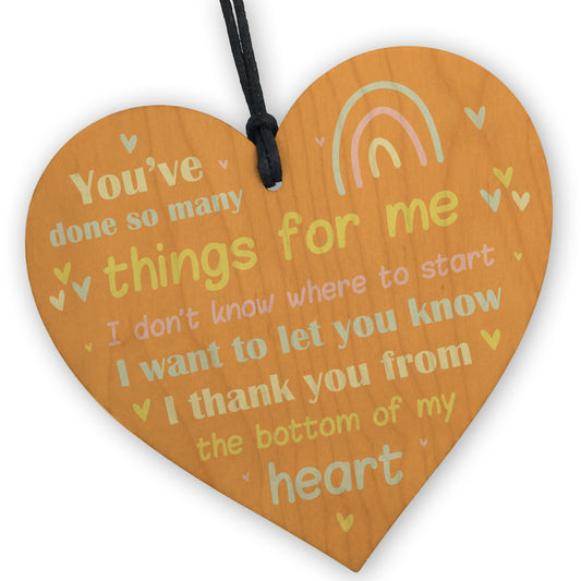 Special Thank You Friend Gift Heart Sign Teacher Mentor Gifts