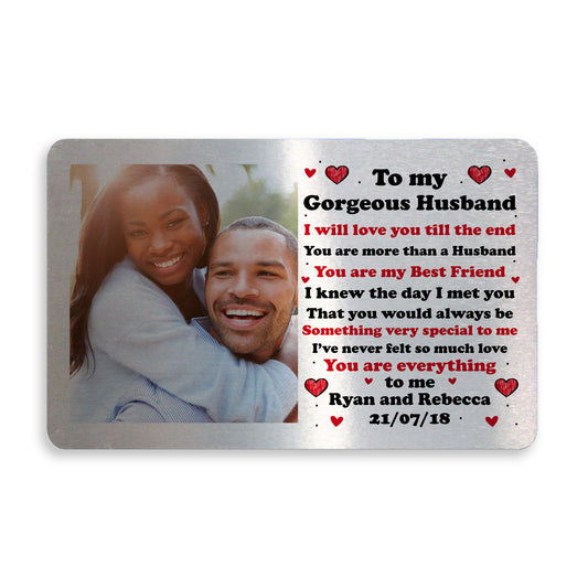 Novelty Gift For Husband Birthday Valentines Anniversary Insert