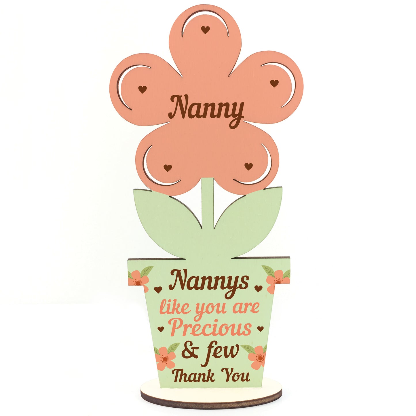 Nanny Gift Nanny Birthday Gift Wooden Flower Mothers Day Gifts