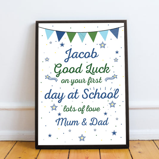 Personalised Nursery Gift Good Luck First Day at School Gift