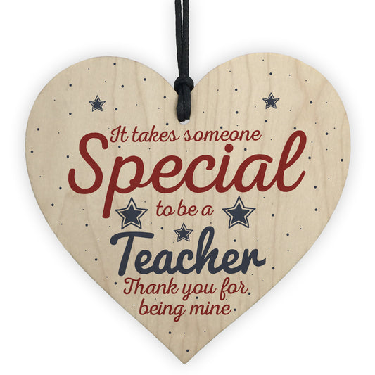 Handmade Hanging Heart Gift For Teacher Leaving Present Keepsake