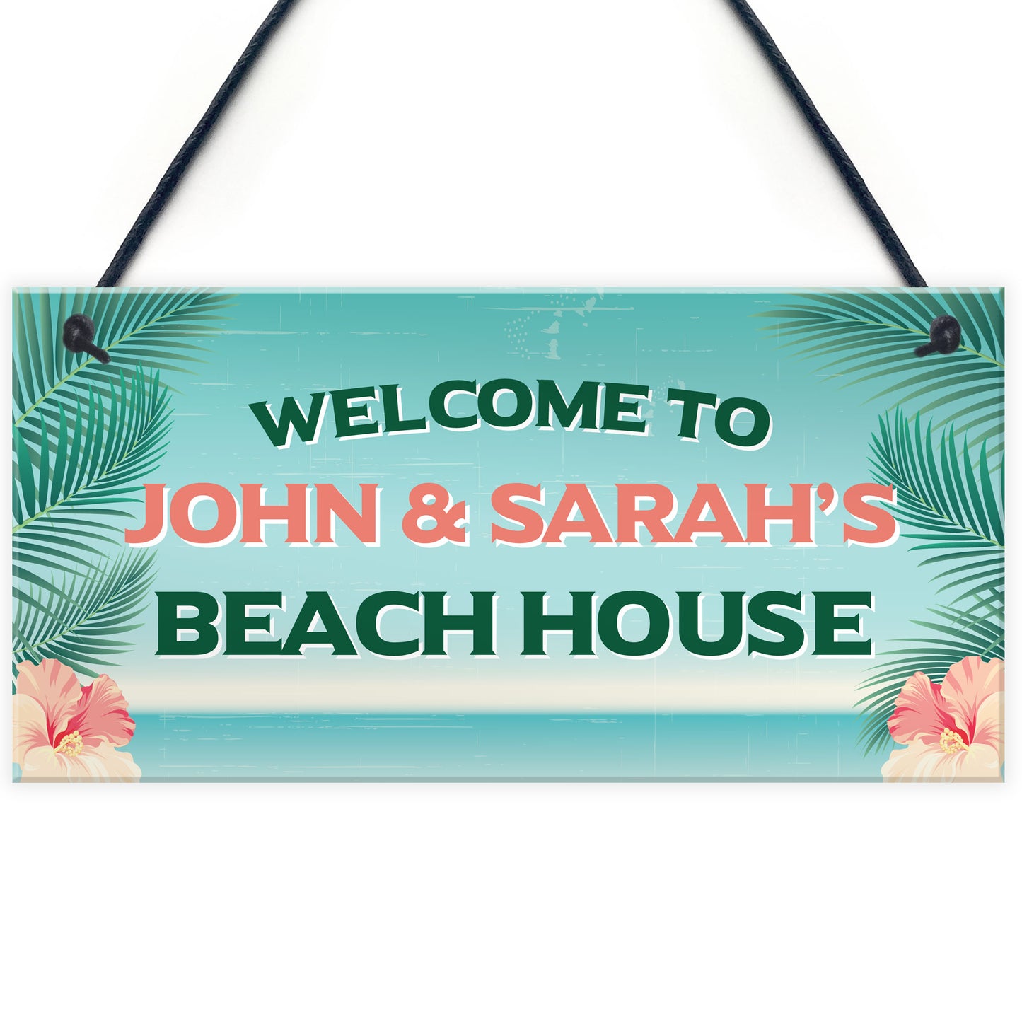 Personalised Beach House Hut Shed Sign Seaside Home Decor Gift