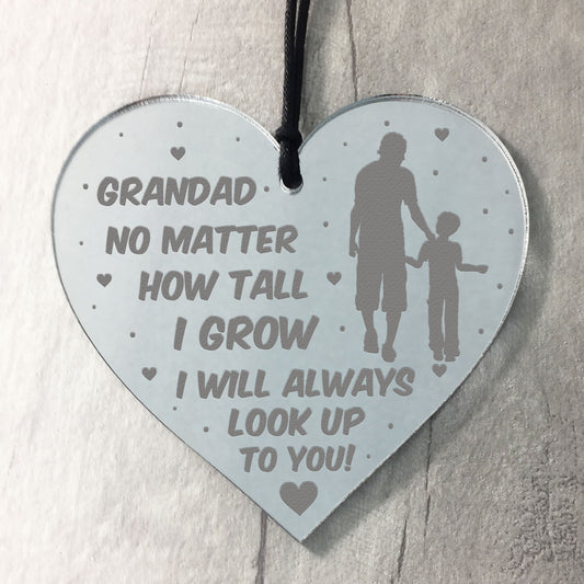 Special Gift For Grandad Fathers Day Gift For Him Engraved Heart