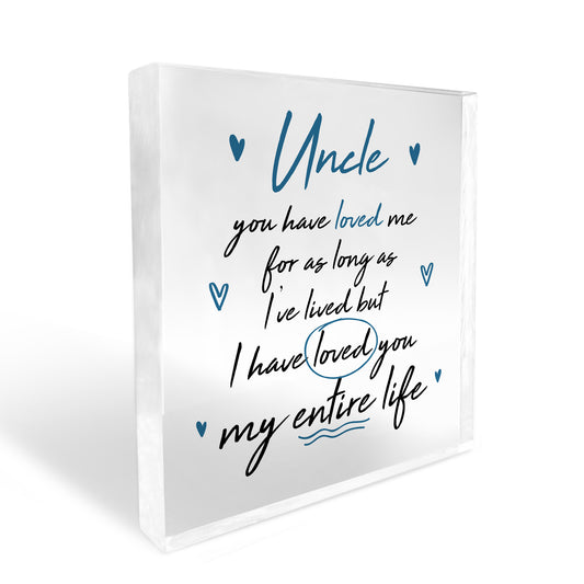Uncle Gifts For Birthday Christmas Acrylic Block Thank You Gift