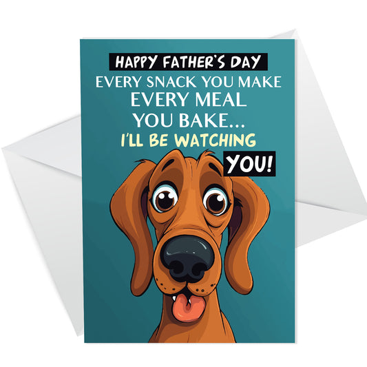 Fathers Day Card from the Dog Funny Dad Card Pet card for Dad