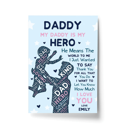 PERSONALISED Daddy Dad Grandad Fathers Day Gifts from Daughter