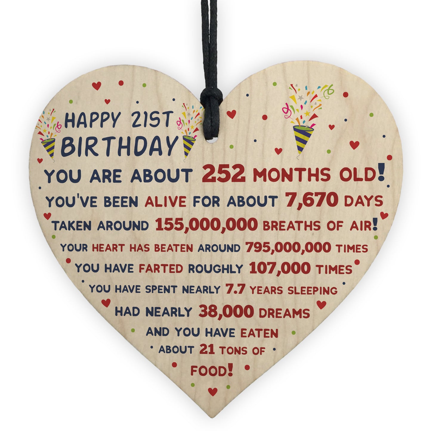 21st Birthday Gift For Daughter Son 21st Birthday Facts Heart