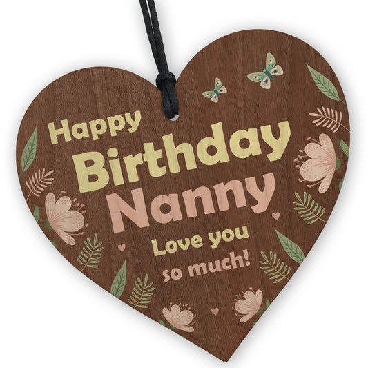 Birthday Gifts For Nanny Wooden Hanging Heart Nanny Gifts