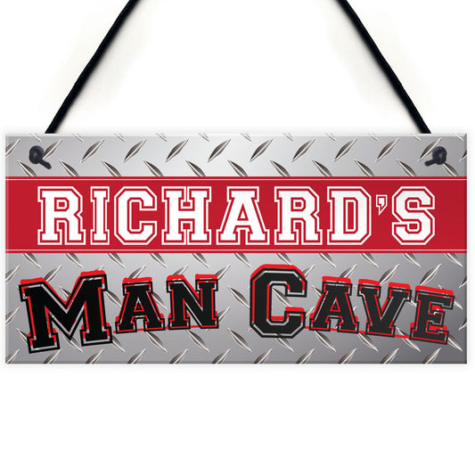 Personalised Man Cave Home Bar Garage Shed Gift Hanging Plaque