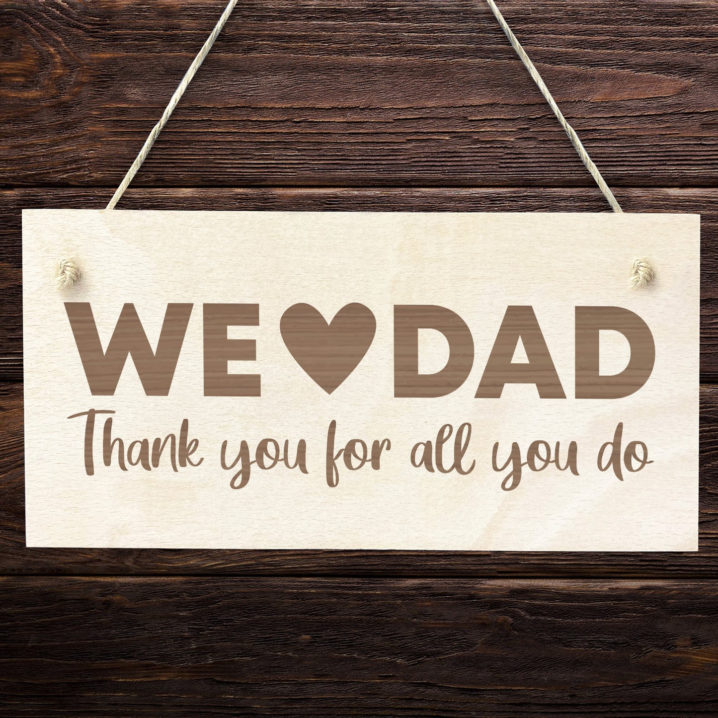 Gift For Dad Fathers Day Gift Wooden Hanging Plaque Dad Birthday