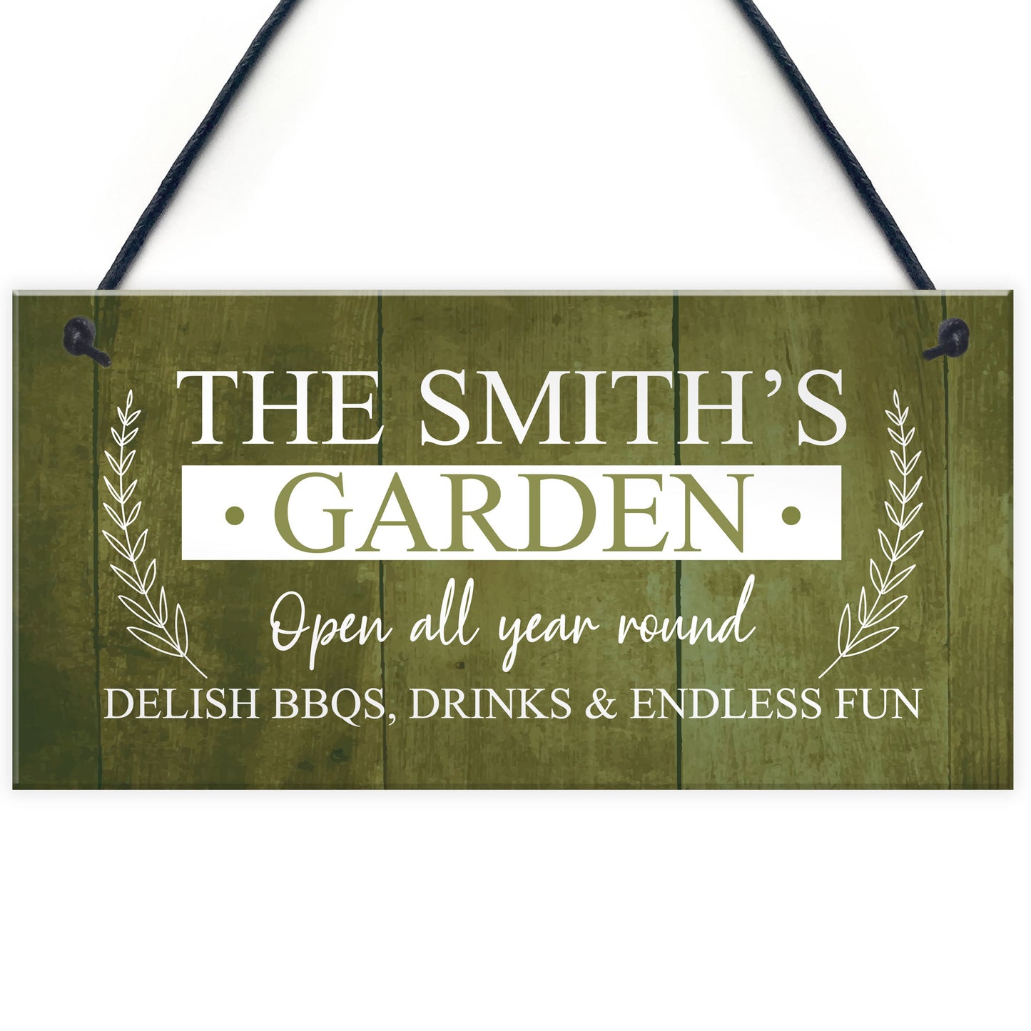 Hanging Garden Sign Shed Summerhouse Plaque Personalised Gift