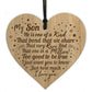 Gift For Son From Mum Dad Engraved Heart 16th 18th 21st Birthday