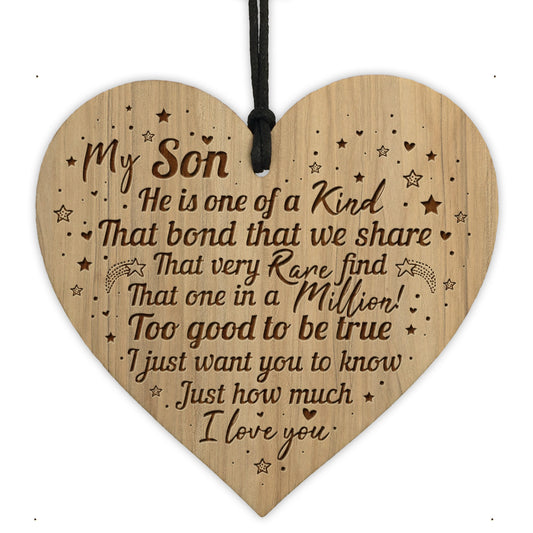 Gift For Son From Mum Dad Engraved Heart 16th 18th 21st Birthday