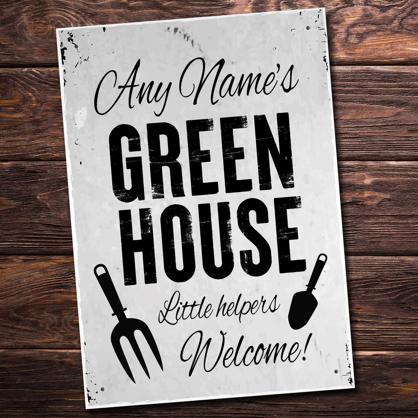 Personalised Greenhouse Sign Shabby Chic Sign Garden Shed Sign