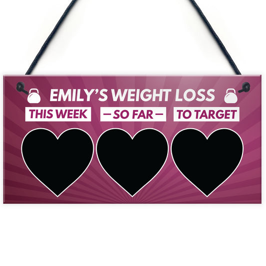 Personalised Weight Loss Sign Motivational Gift Weight Watchers