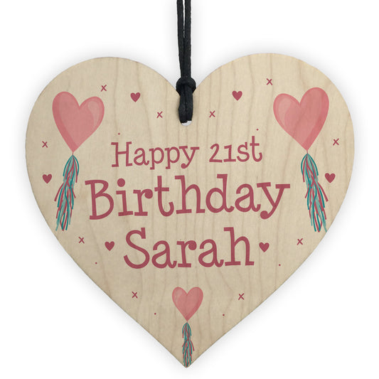 PERSONALISED Birthday Heart Gift For Her Wood Heart Gifts