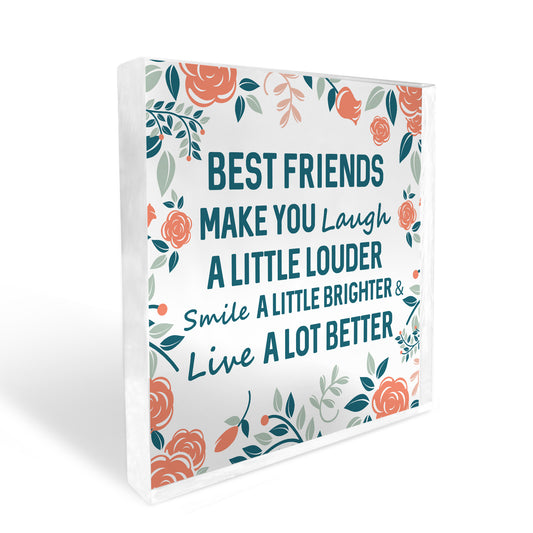 Friend Christmas Gifts Acrylic Plaque Friendship Gifts for Women