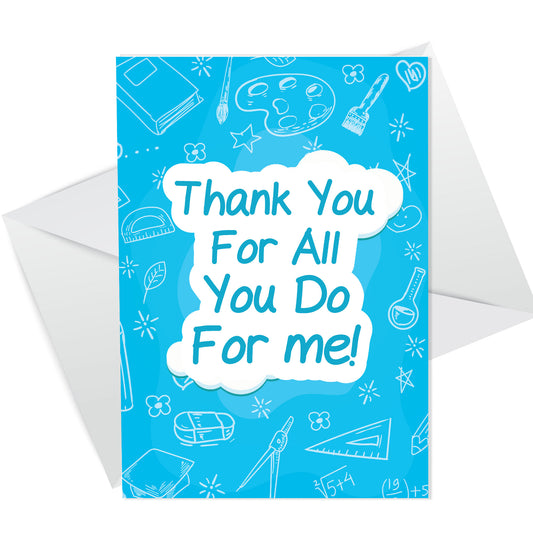 Thank You Teacher Card Teaching Assistant Nursery Teacher