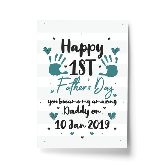 PERSONALISED 1st Fathers Day Gift From Daughter Son Keepsake