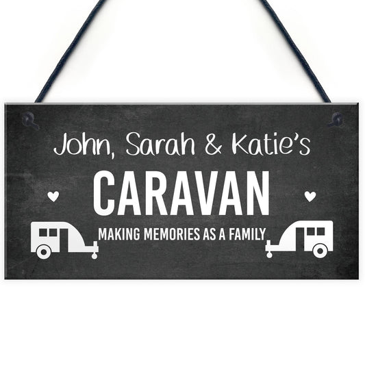 Caravan Personalised Custom Text Decor Sign Novelty Campervan