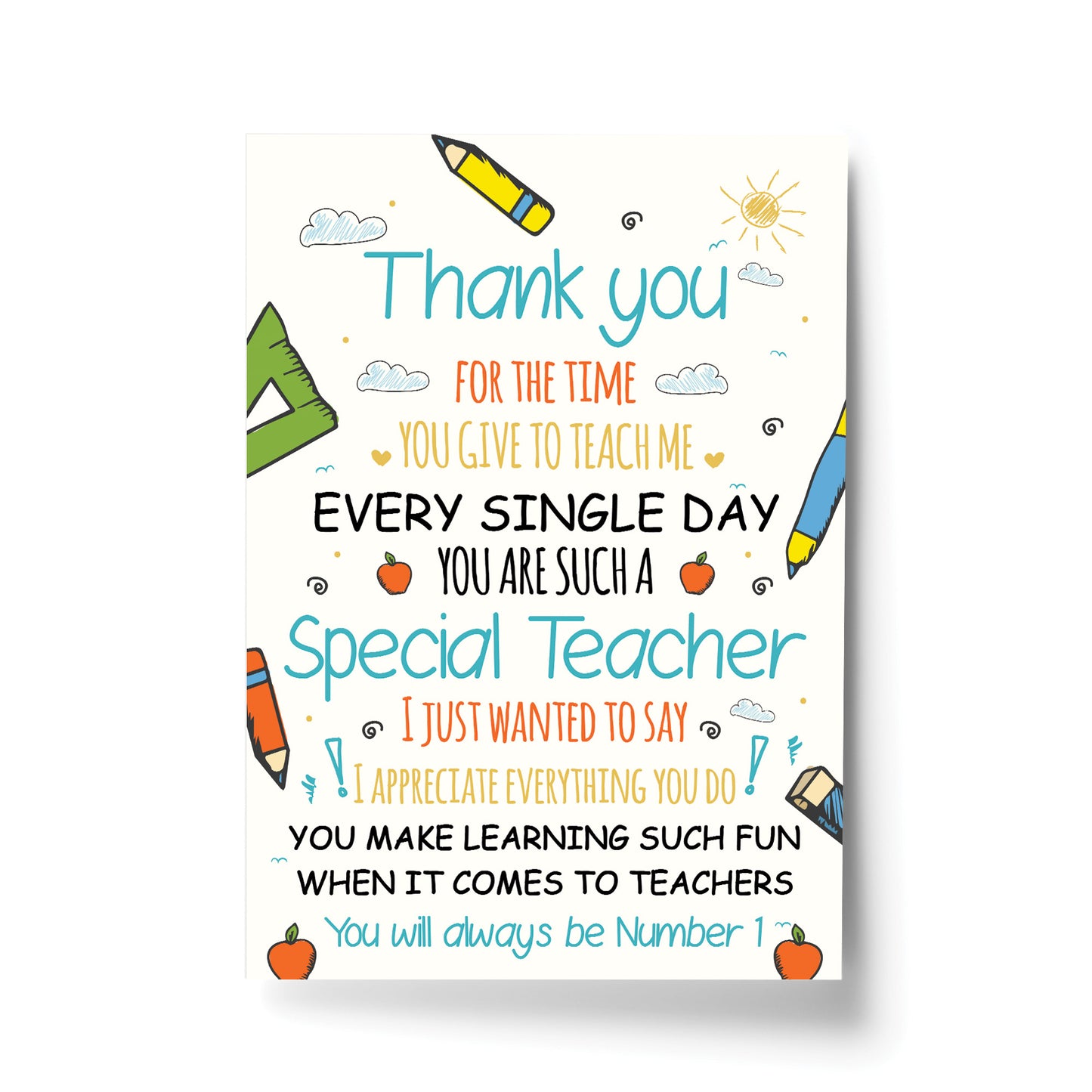 Leaving Gift For Teacher Teaching Assistant Thank You Poem