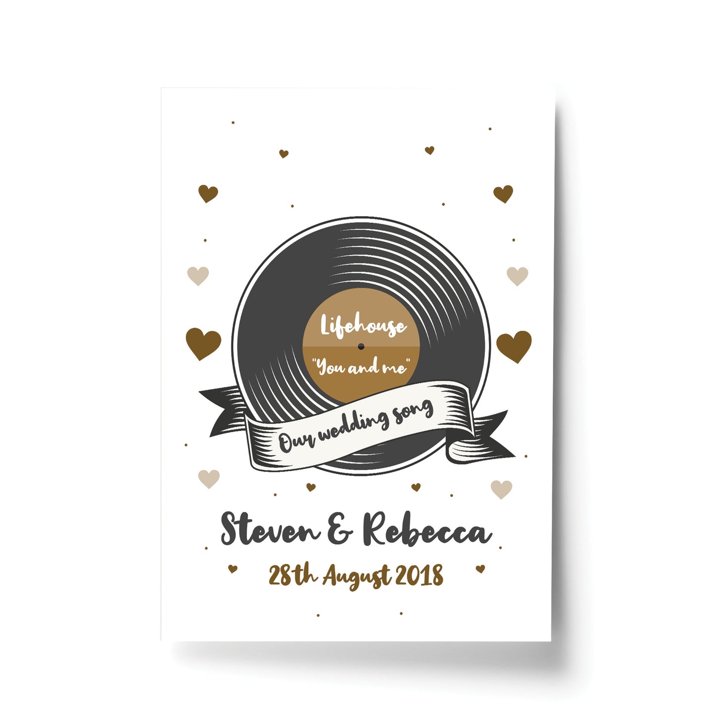 1st 2nd 5th 10th 25th Wedding Anniversary Wedding Song Prints