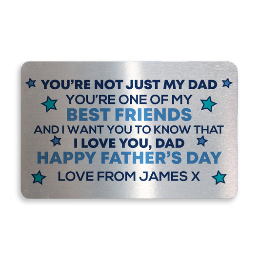 Thank You Fathers Day Gift For Dad Personalised Wallet Insert