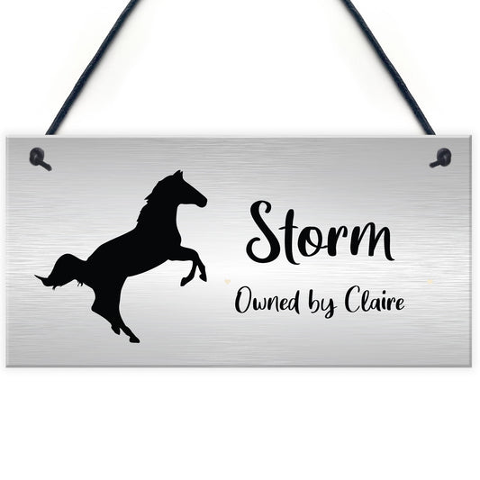 Hanging Stable Sign PERSONALISED Horse Name Horse Owner Gift