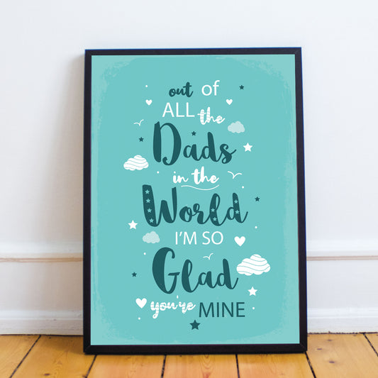 FRAMED Dad Birthday Gift Fathers Day Gift From Daughter Son