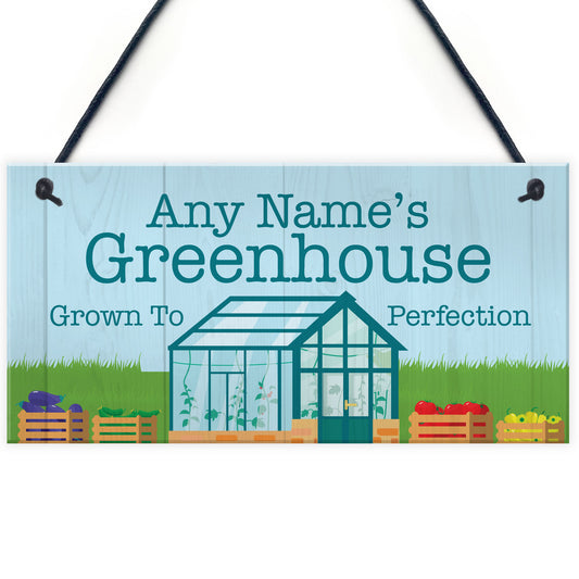 Greenhouse Sign For Garden Personalised Greenhouse Plaque