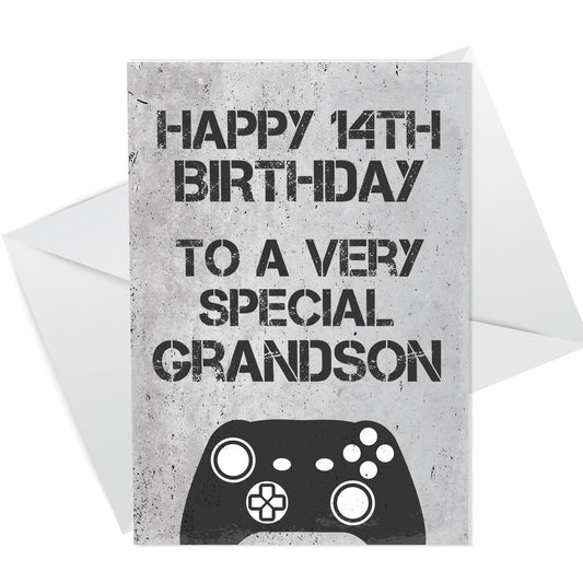 Personalised Birthday Card For Grandson Gamer Birthday Card