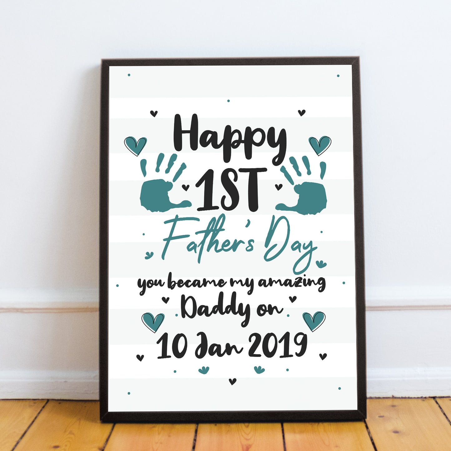 1st Fathers Day Frame Dad Daddy Gift First Fathers Day Gift