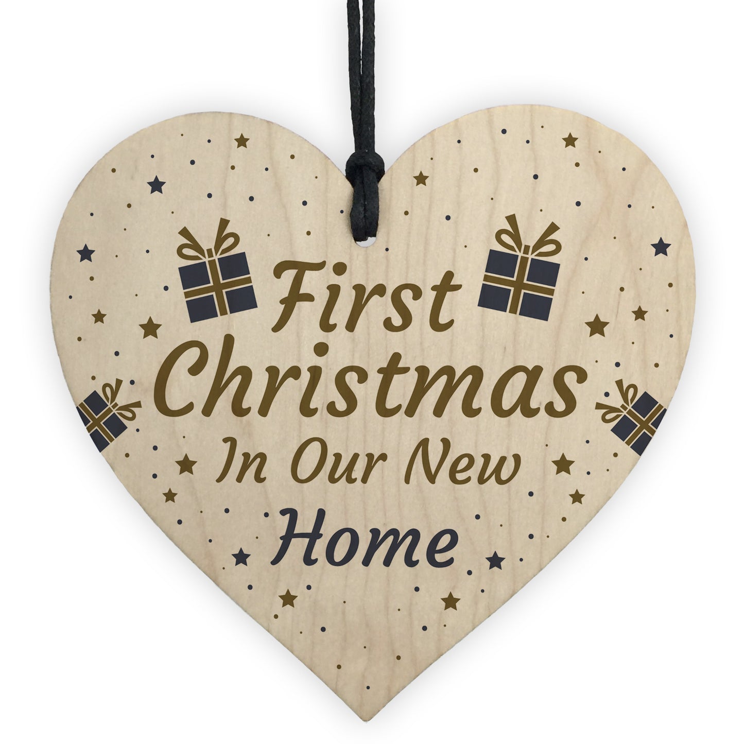 New Home Gift Personalised 1st Christmas Tree Decoration Heart