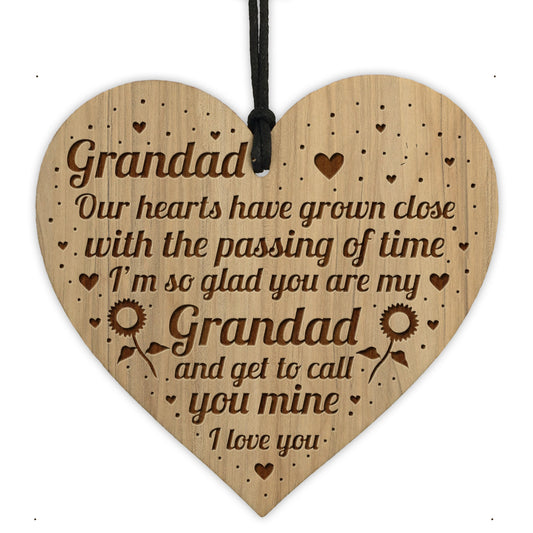 Grandfather Gift Engraved Heart Grandad Gifts For Birthday Xmas