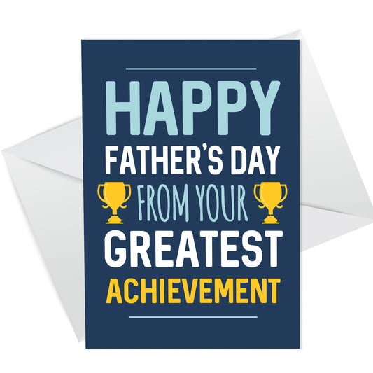 Funny Fathers Day Card From Daughter Son Novelty Joke Card