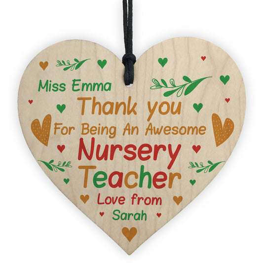 Gift For NURSERY TEACHER Thank You Gift From Student