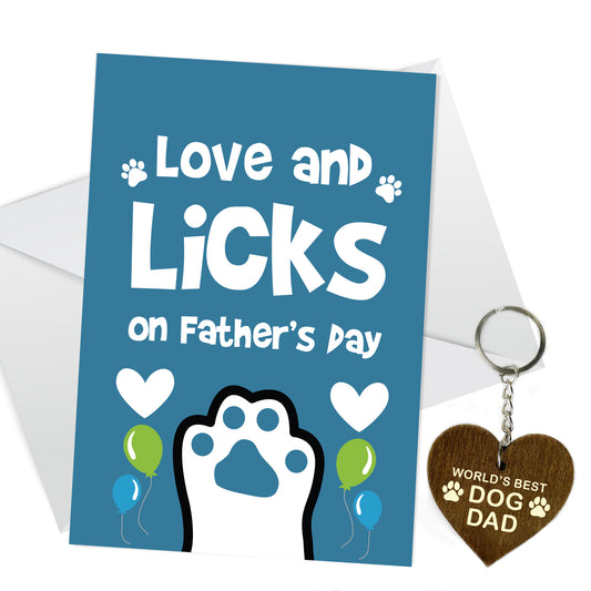 Fathers Day Gifts From Dog Puppy Dog Dad Funny Fathers Day Card