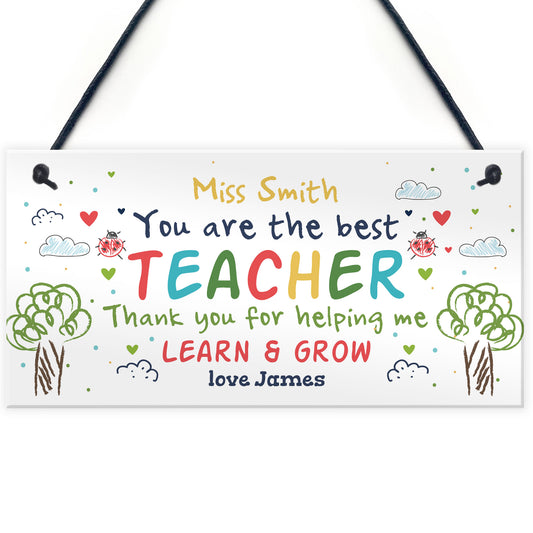 Teacher Gift Personalised Leaving Present Best Teacher Gift