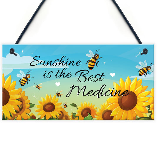 Shabby Chic Sunshine Sign Hot Tub Plaque Garden Shed Summerhouse