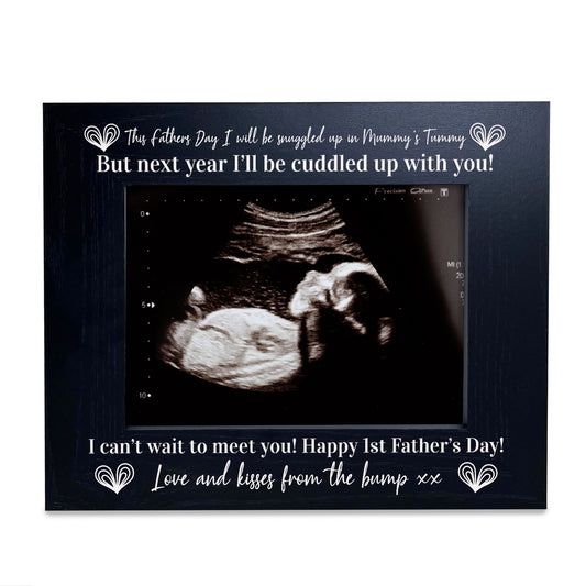 Baby Scan Wooden Photo Frame 1st Fathers Day Gift For Daddy