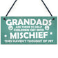 Funny Sign Grandad Birthday Gift Wall Plaque Fathers Day Gifts