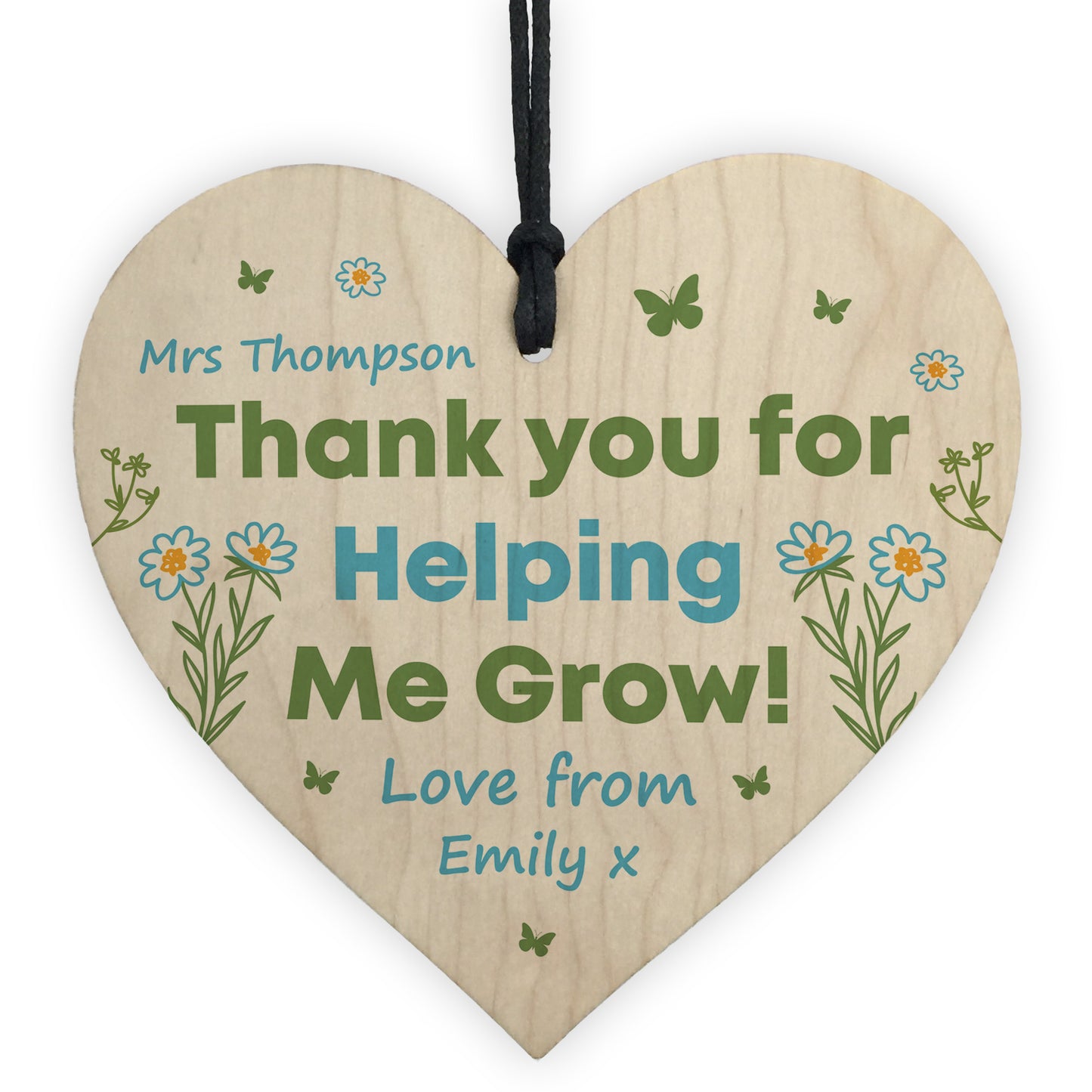 Thank You PERSONALISED Wood Gift For Teacher Assistant Tutor