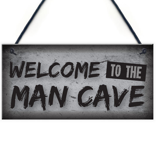 Man Cave Plaque Funny Sign Fathers Day Gift Game Boys Room Gifts