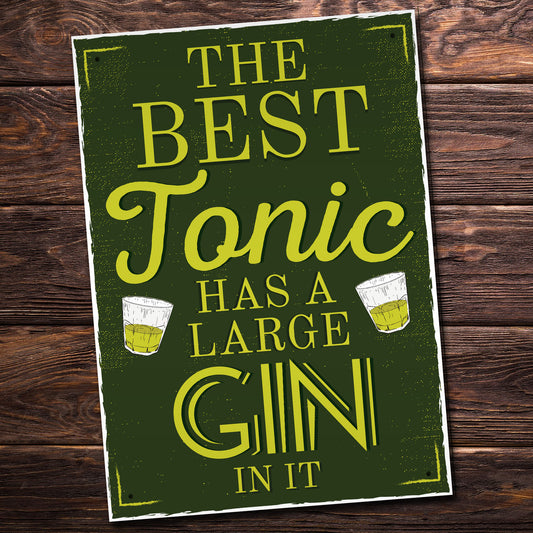 Best Gin Plaques Tonic Garden Party Bar Pub Wall Signs Friends