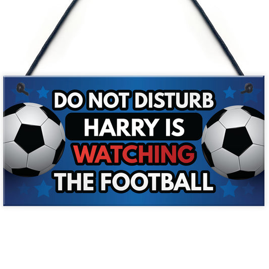 Personalised Football Sign Gift For Men Man Cave Bedroom Sign